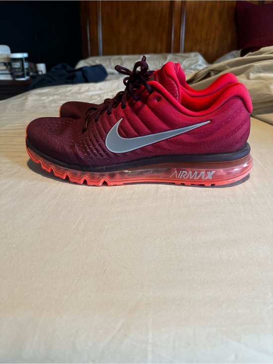 Nike Men\'s Running Sneakers in Burgundy and Bright Red